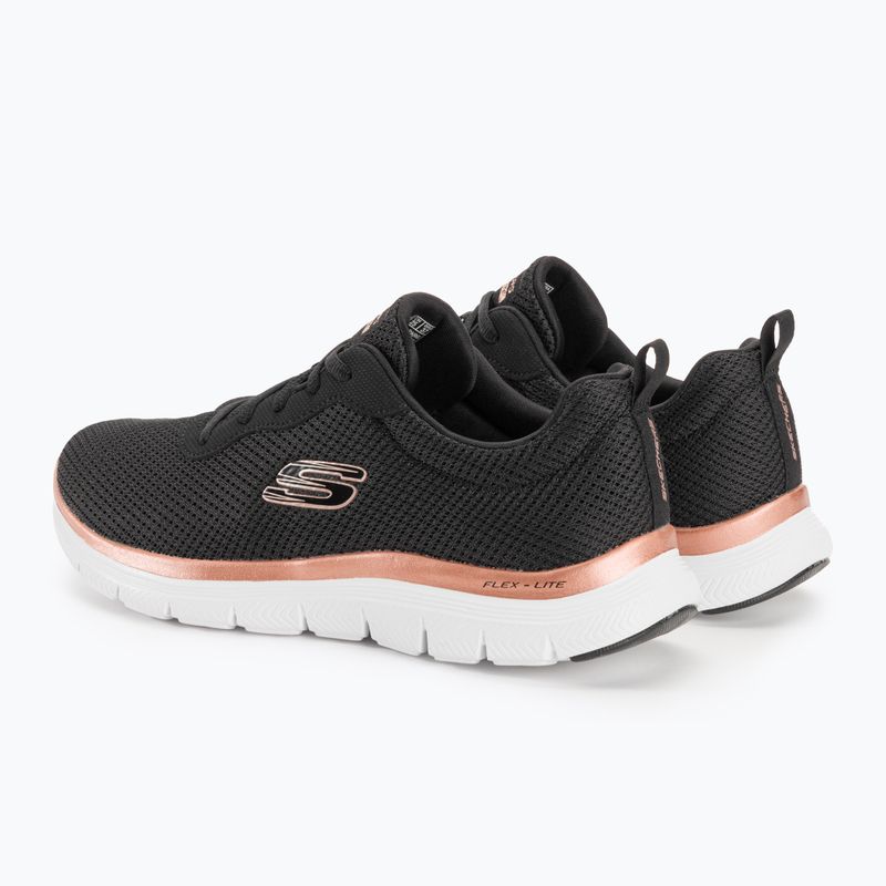 Női edzőcipő SKECHERS Flex Appeal 4.0 Brilliant View fekete/rózsa arany 4