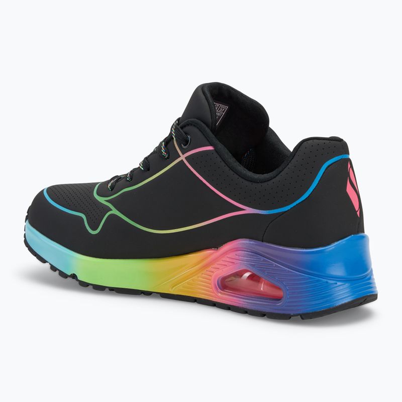 Női cipő SKECHERS Uno Pop Of Sunshine black/multi neon 3