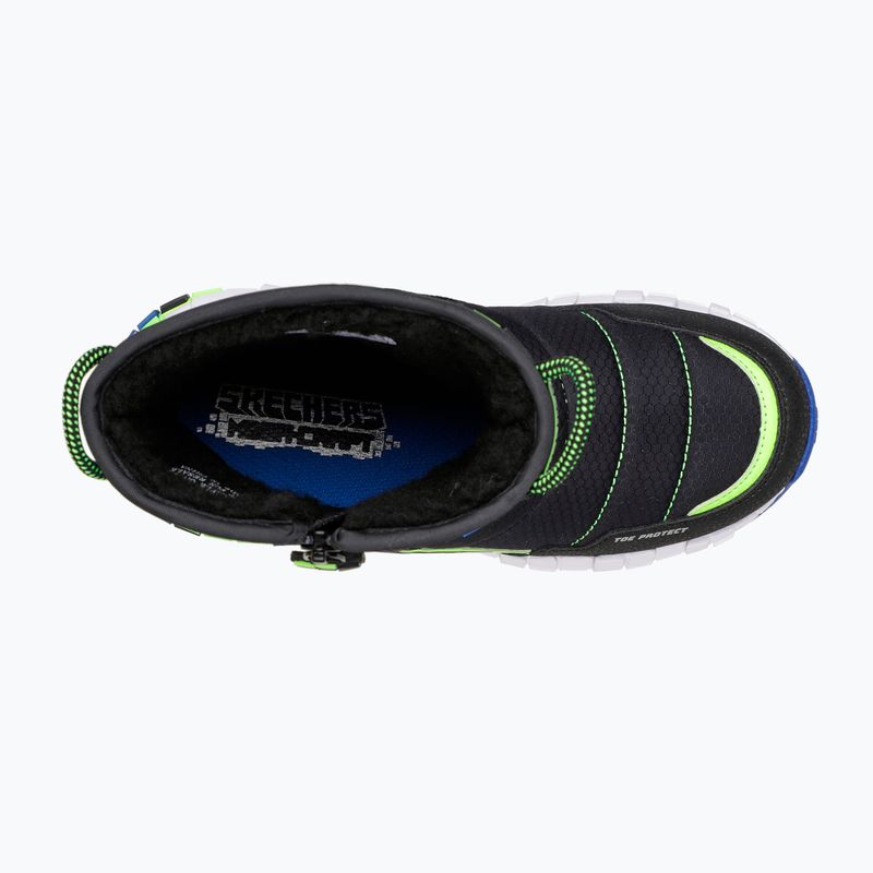 SKECHERS Mega-Craft Cuboforce gyermek túrabakancs fekete/kék/lila/lime 5
