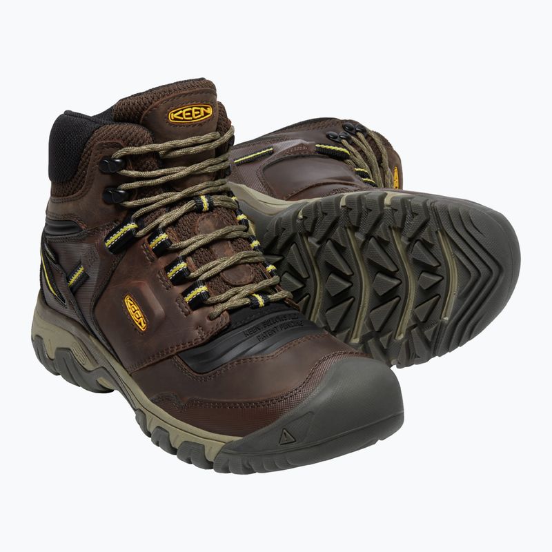 KEEN Ridge Flex Mid férfi trekking cipő barna 1026614 13