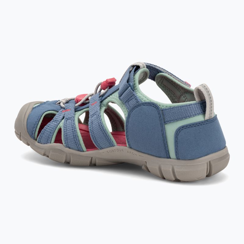 KEEN Seacamp II CNX koronakék/dögös rózsaszín junior szandálok 3