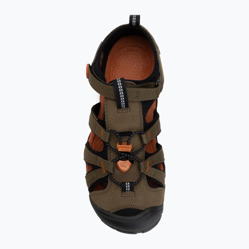 Gyerek szandálok KEEN Seacamp II CNX dark olive/gold flame 5