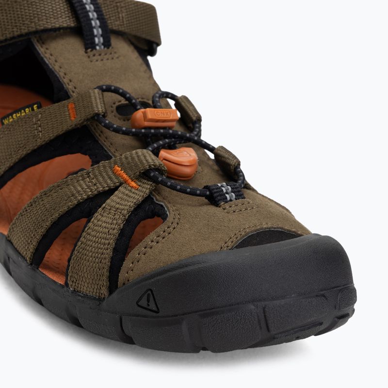 Gyerek szandálok KEEN Seacamp II CNX dark olive/gold flame 7