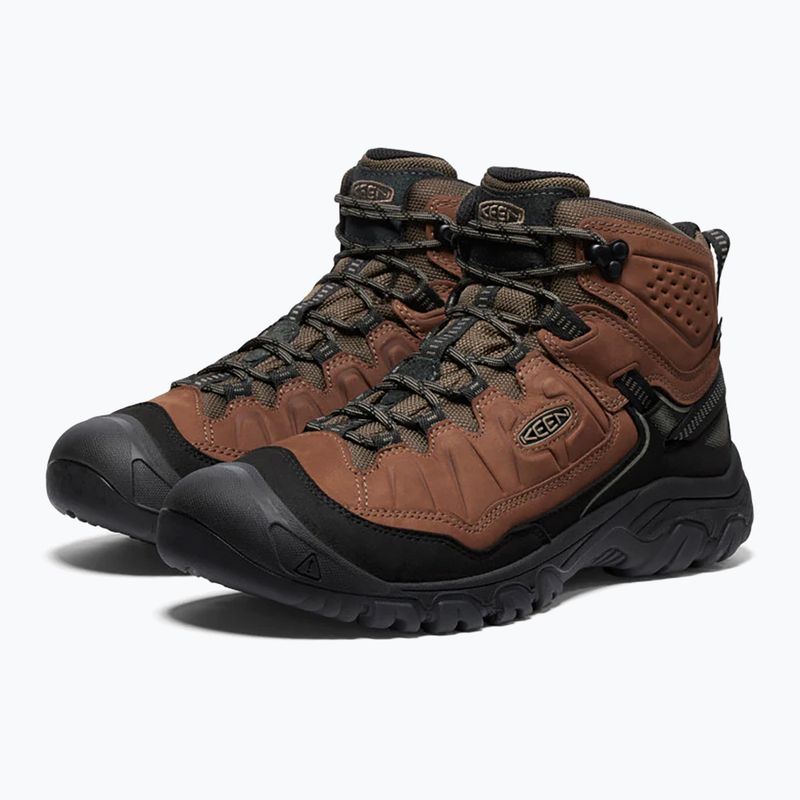 Férfi trekking cipő KEEN Targhee IV Mid Wp wide bison /brindle 9