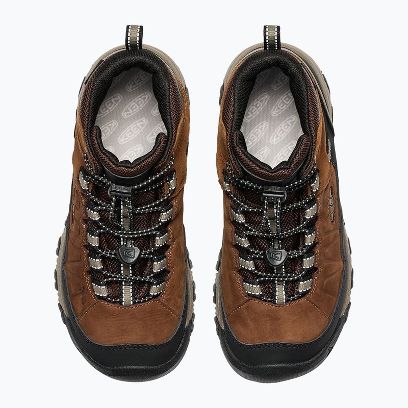 Gyermek túracipő KEEN Targhee IV Mid Waterproof bison/brindle 10