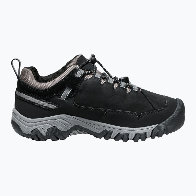 Gyermek túracipő KEEN Targhee IV Low Waterproof fekete/acél szürke 3