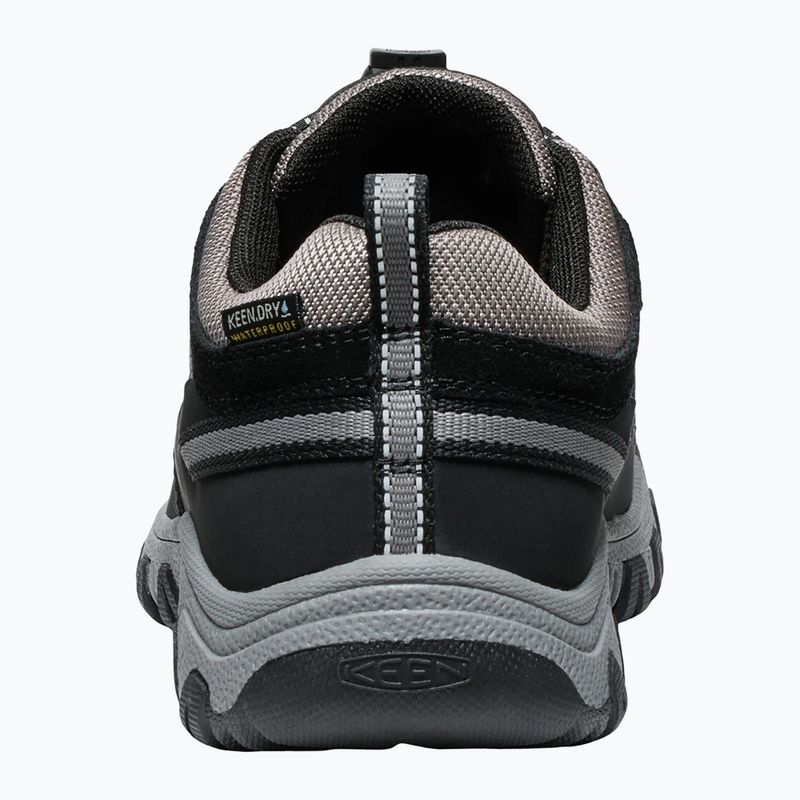 Gyermek túracipő KEEN Targhee IV Low Waterproof fekete/acél szürke 5