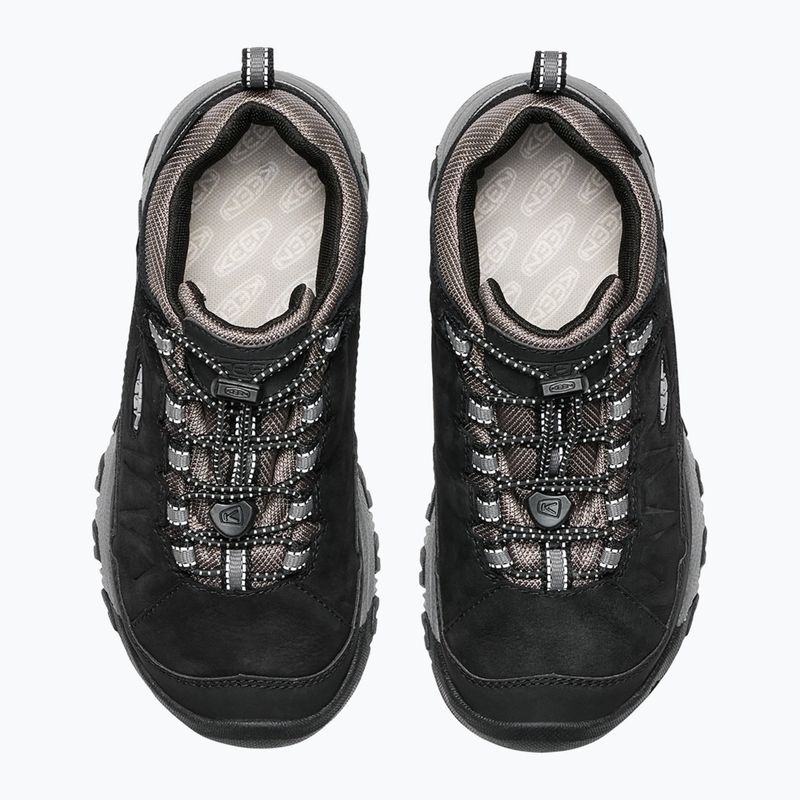 Gyermek túracipő KEEN Targhee IV Low Waterproof fekete/acél szürke 6