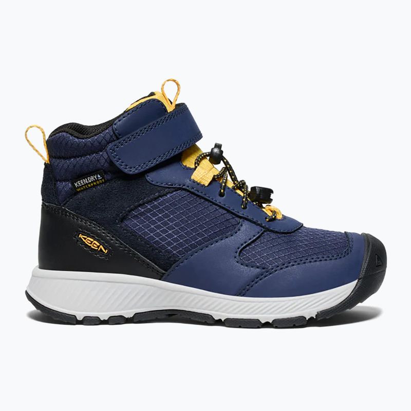 KEEN Skua Mid WP gyermek túrabakancs naval academy/yolk yellow