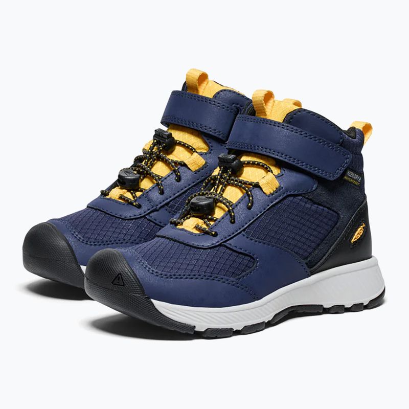 KEEN Skua Mid WP gyermek túrabakancs naval academy/yolk yellow 2