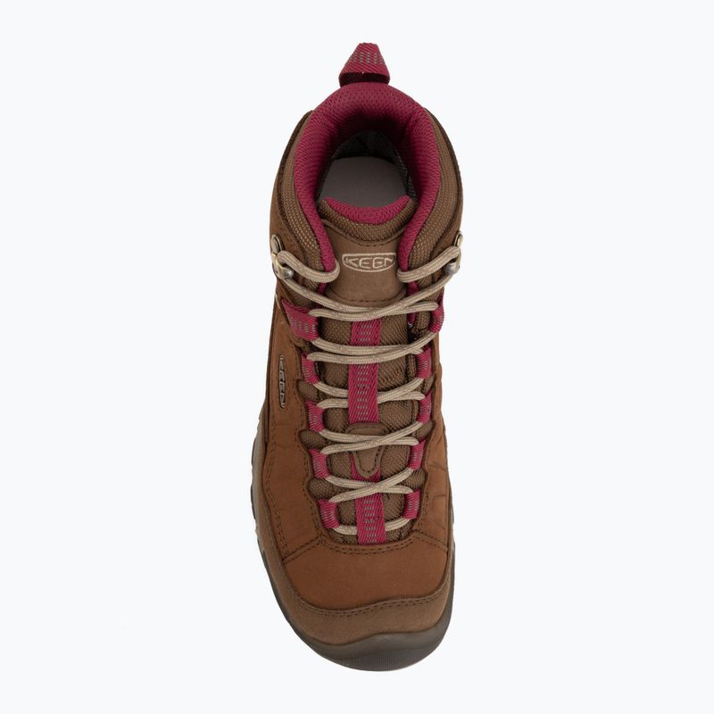 Női túracipők KEEN Targhee IV Mid Wp bison/beaujolais 5