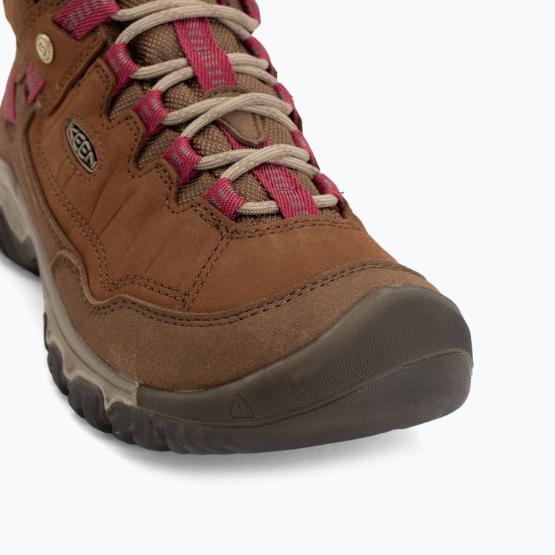 Női túracipők KEEN Targhee IV Mid Wp bison/beaujolais 7