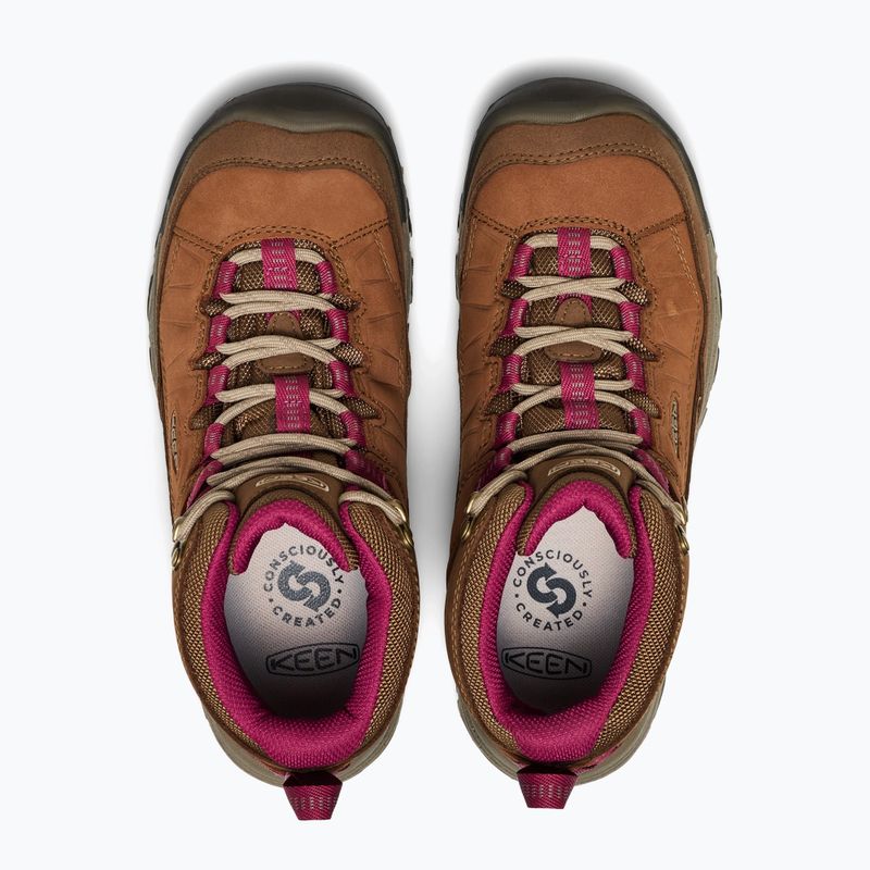 Női túracipők KEEN Targhee IV Mid Wp bison/beaujolais 5