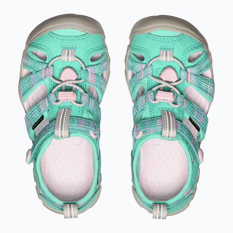 KEEN Seacamp II CNX gyermek szandál aqua/giggle pink 5