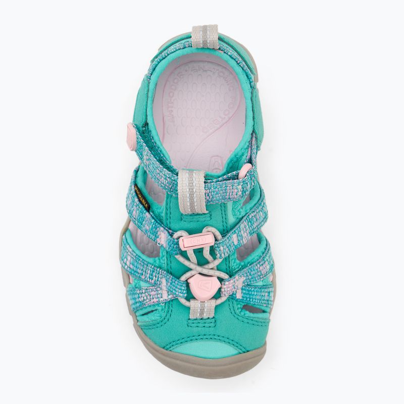 KEEN Seacamp II CNX gyermek szandál aqua/giggle pink 5