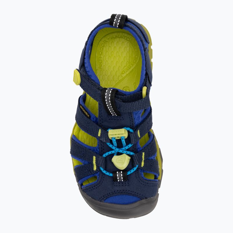 KEEN Seacamp II CNX tengerészeti akadémia/chartreuse gyermek szandálok 5