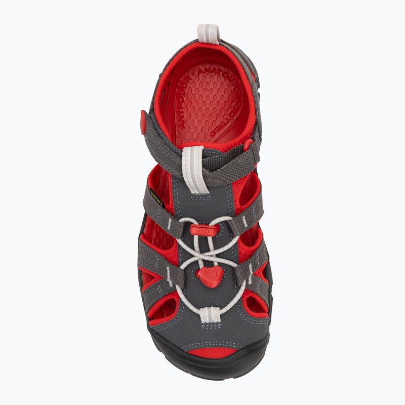KEEN Seacamp II CNX mágnes/ piros szőnyeges junior szandálok 5