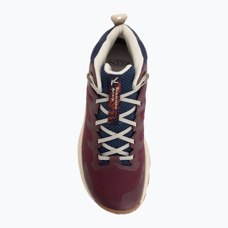 Női túracipők KEEN Targhee Apex Mid Wp fig/burnt brick 5