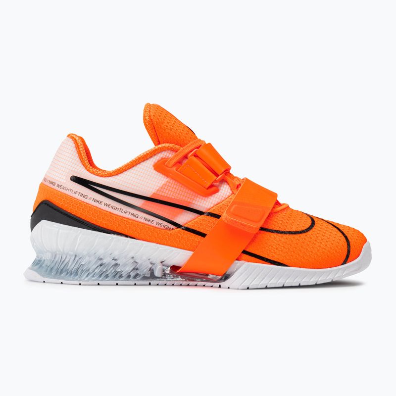 Nike Romaleos 4 narancssárga/fekete/fehér súlyemelő cipő 2