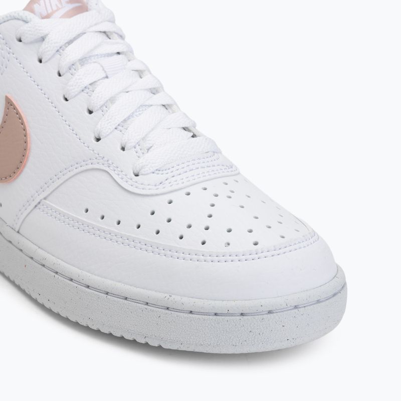 Nike Court Vision Low Next Nature fehér/rózsaszín női cipő Oxford női cipő 7