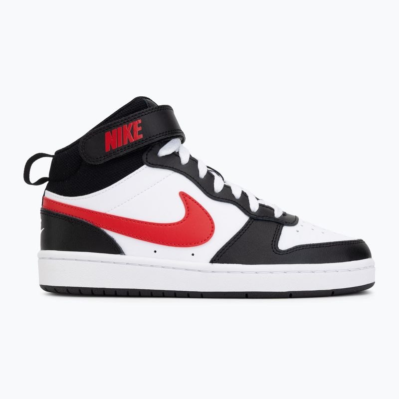 Gyerekcipő Nike Court Borough Mid 2 white/white/black/university red 2