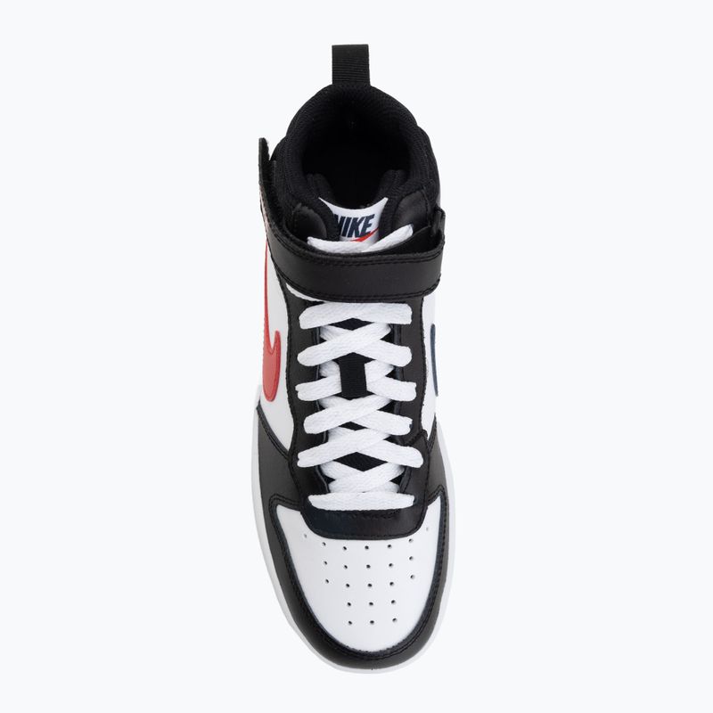 Gyerekcipő Nike Court Borough Mid 2 white/white/black/university red 5