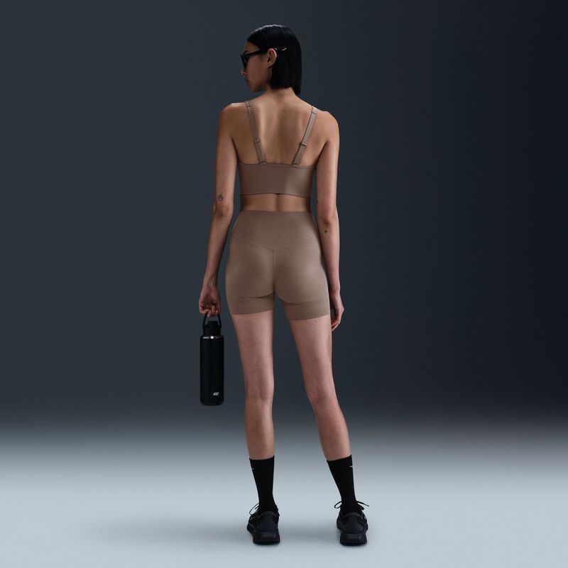 Sportmelltartó Nike Alate Medium Support Longline mink brown/white 12