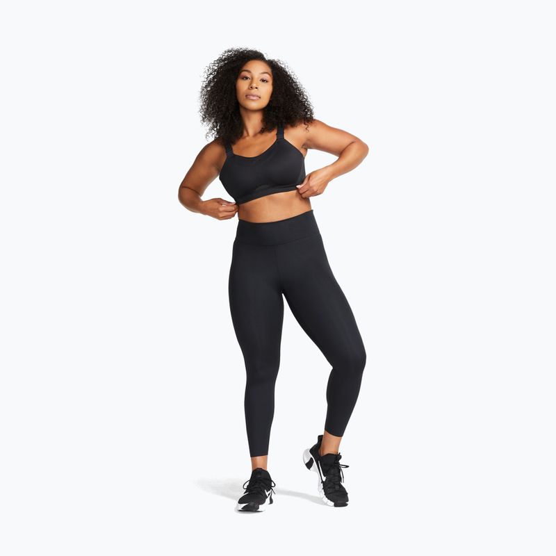 Sportmelltartó Nike Alpha High-Support black/black/dark smoke grey/dark smoke grey 2