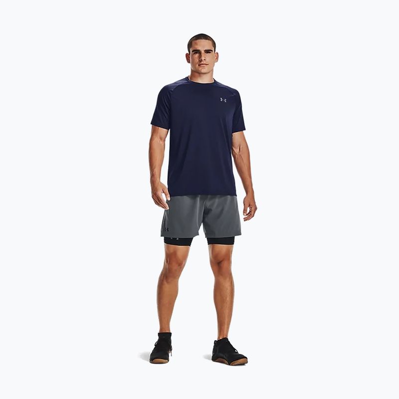 Under Armour férfi edzőpóló UA Tech 2.0 SS Tee Újdonság tengerészkék 1345317 2