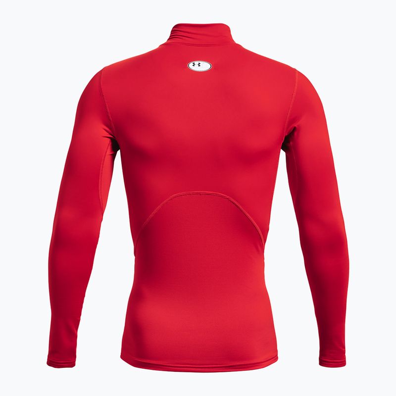 Férfi hosszú ujjú edzőfelső Under Armour Comp Mock UA Armour red/white 2