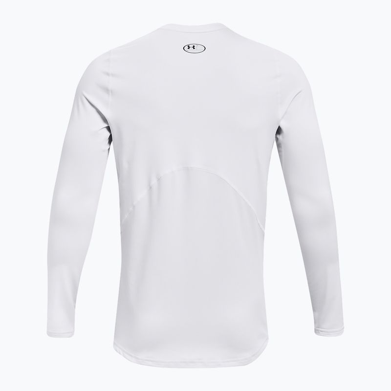 Férfi edző hosszú ujjú póló Under Armour CG Armour Fitted Crew white/black 2