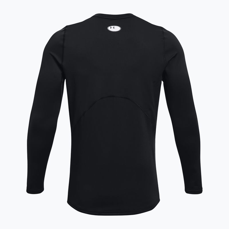 Férfi edző hosszú ujjú póló Under Armour CG Armour Fitted Crew black/white 2