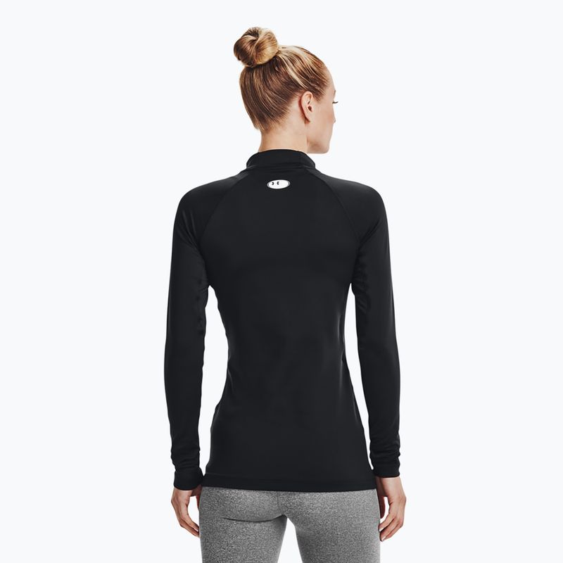 Under Armour Authentics CG Mockneck fekete/fehér női hosszú ujjú edzőruha 3