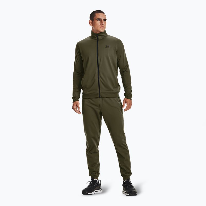 Férfi Under Armour Sportstyle Tricot Tricot Jogger nadrág marine zöld/fekete színből 2