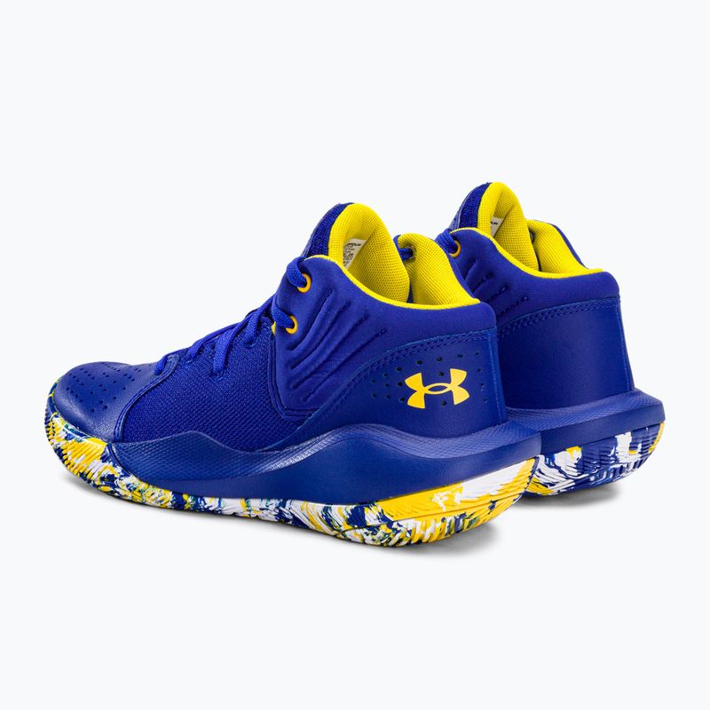 Under Armour GS Jet '21 400 kék-fehér férfi kosárlabda cipő 3024794-400 3