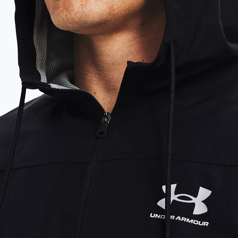 Férfi Under Armour Sportstyle Windbreaker dzseki fekete/mod szürke 4