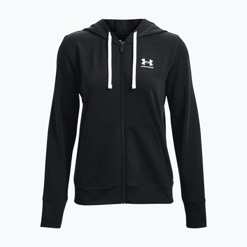 Under Armour női edzőpulóver Rival Terry Full Zip kapucnis pulóver fekete 1369853