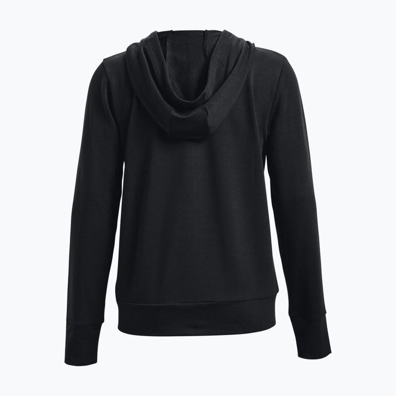 Under Armour női edzőpulóver Rival Terry Full Zip kapucnis pulóver fekete 1369853 2