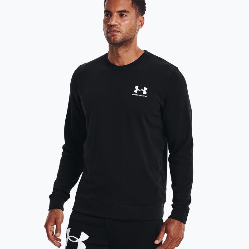 Under Armour férfi edzőpulóver Rival Terry LC Crew fekete 1370404-001 3