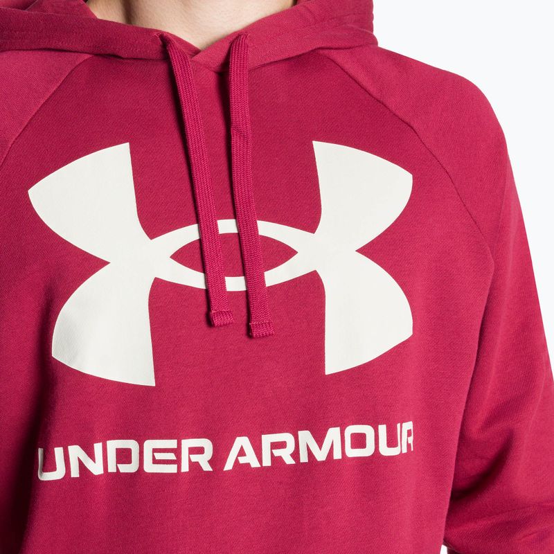 Under Armour férfi edzőpulóver Rival Fleece Big Logo HD piros és fehér 1357093-664 3