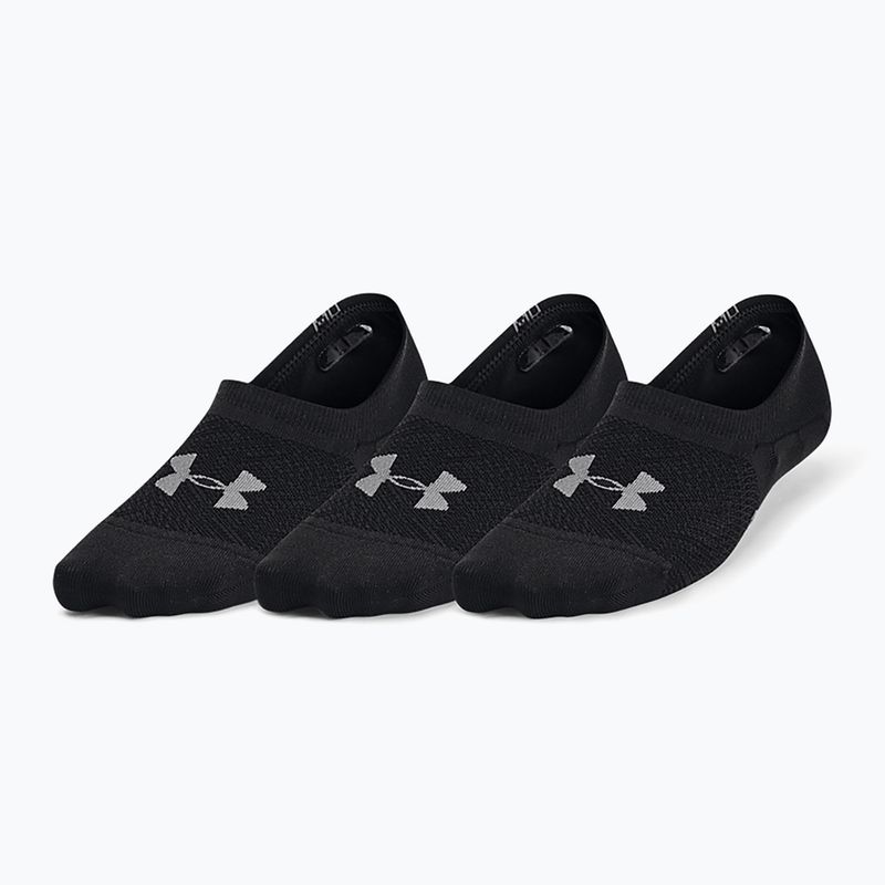 női edzőzokni Under Armour Breathe Lite Ultra Low 3P black/black/pitch gray