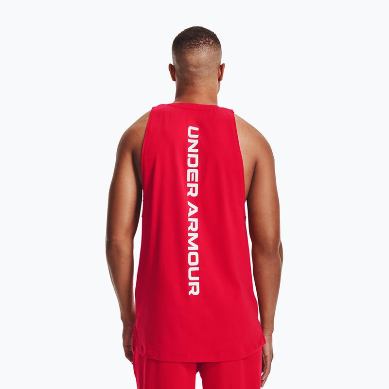 Under Armour Baseline Cotton Tank 601 férfi kosárlabdapóló piros 1361901-601-LG 3
