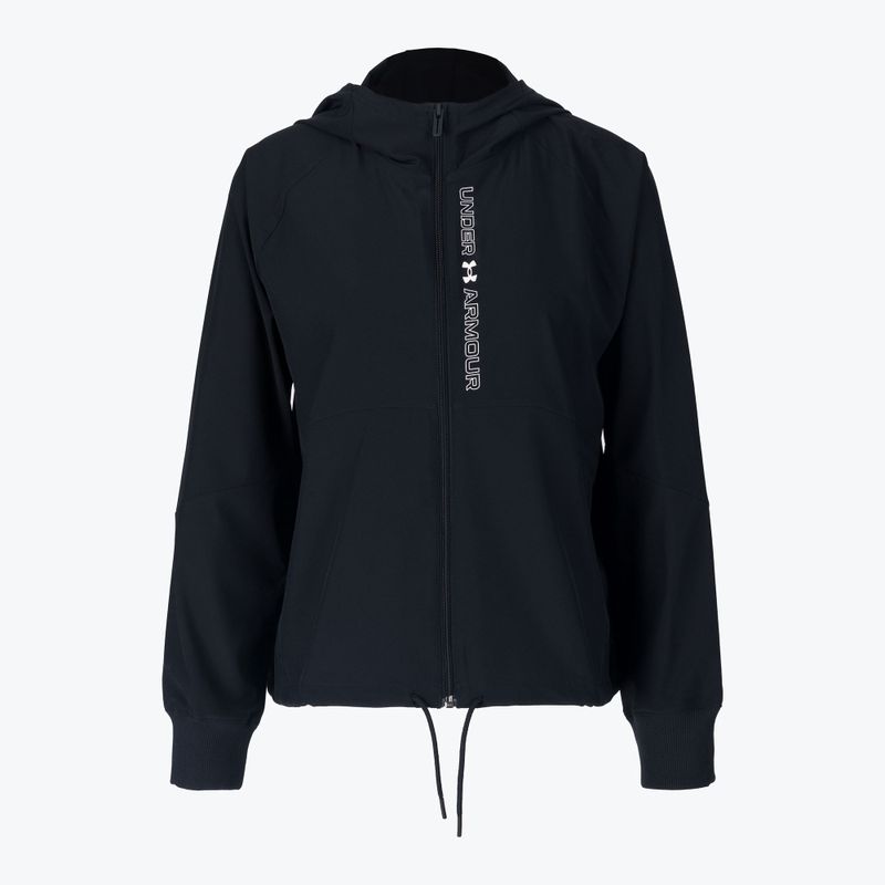 Under Armour Woven női kapucnis dzseki fekete-fehér 1369889