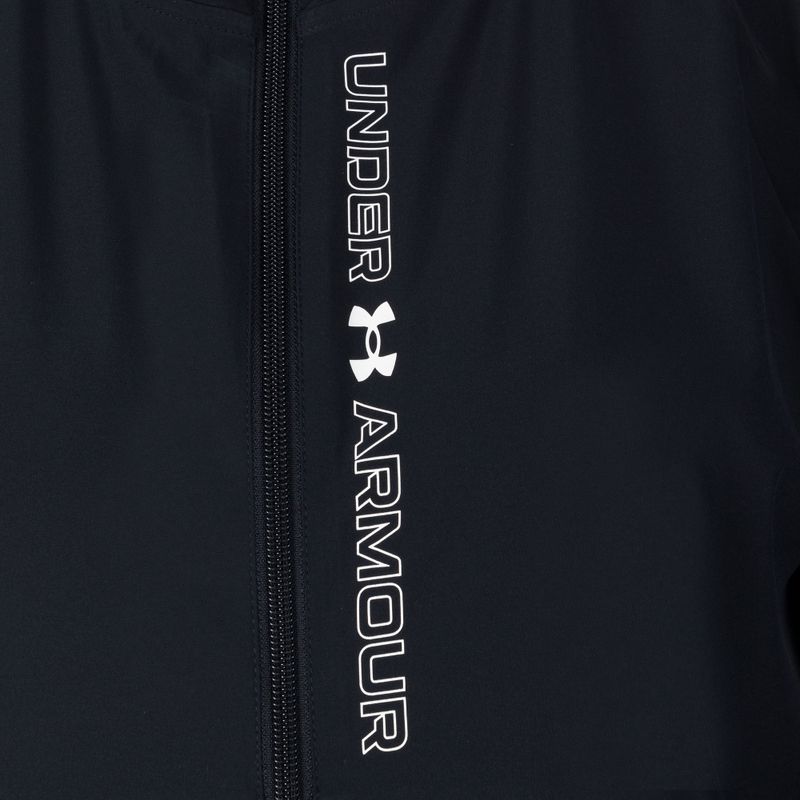 Under Armour Woven női kapucnis dzseki fekete-fehér 1369889 3