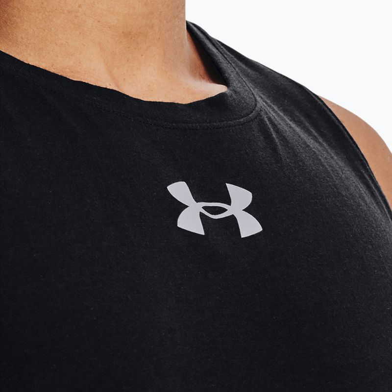 Under Armour Baseline Cotton Tank 003 férfi kosárlabdapóló fekete 1361901-003 4