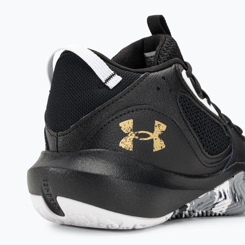 Under Armour Lockdown 6 kosárlabda cipő fekete/fekete/metál arany 9