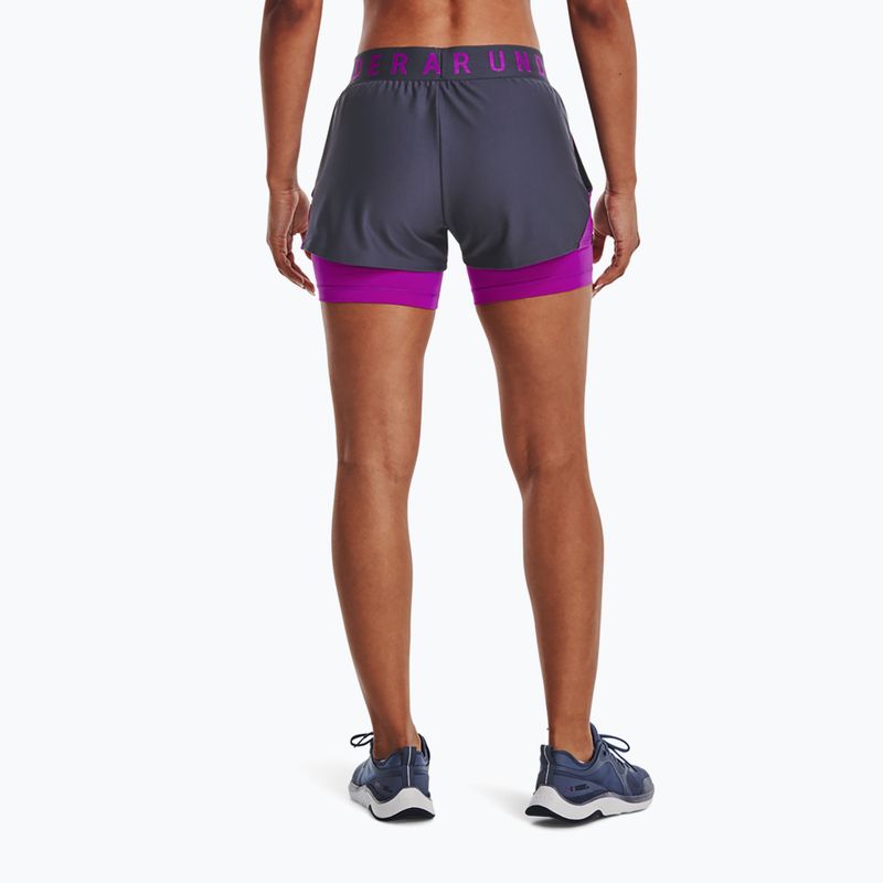 Under Armour Play Up női 2 az 1-ben edzőnadrág tengerészkék és lila 1351981 2