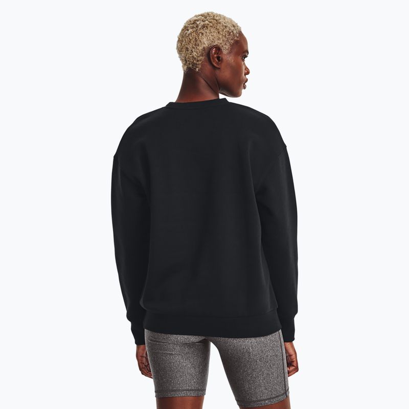 női pulóver Under Armour Essential Fleece Crew black/white 3