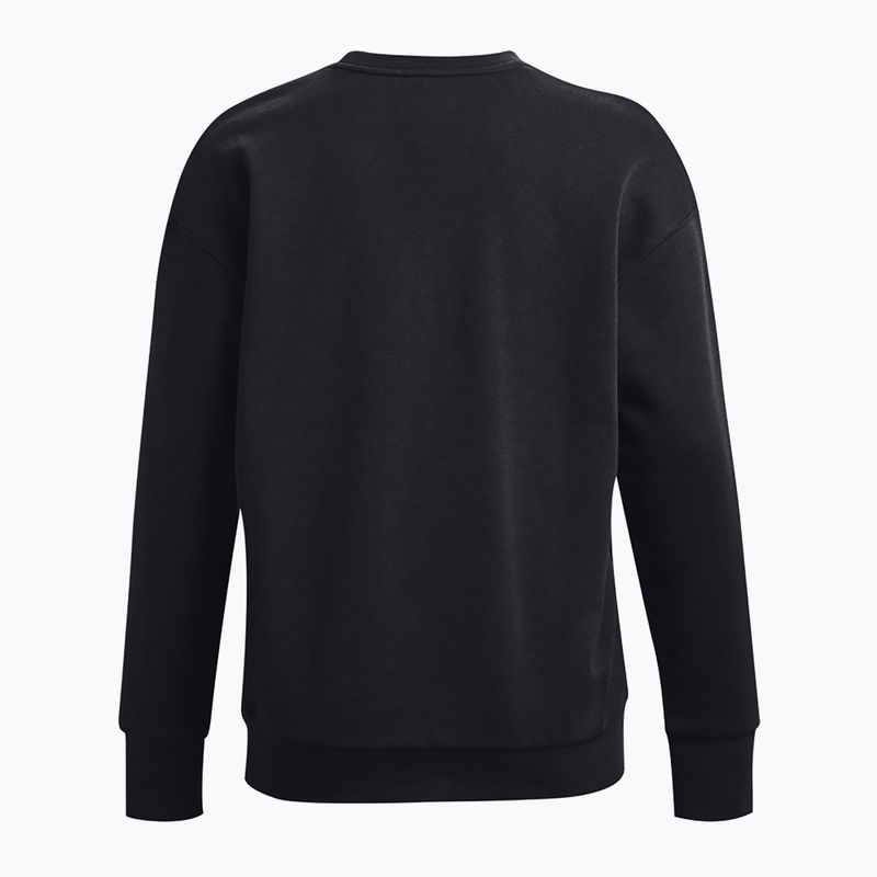 női pulóver Under Armour Essential Fleece Crew black/white 6