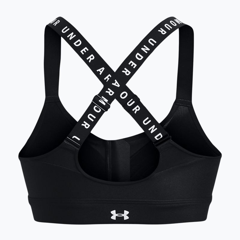 Under Armour Infinity High Bra Zip fitness melltartó fekete 1373860 2